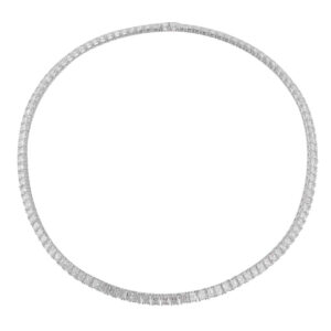 John Najarian Prong Set 0.25 Carats Radiant Cut Diamond Tennis Necklace
