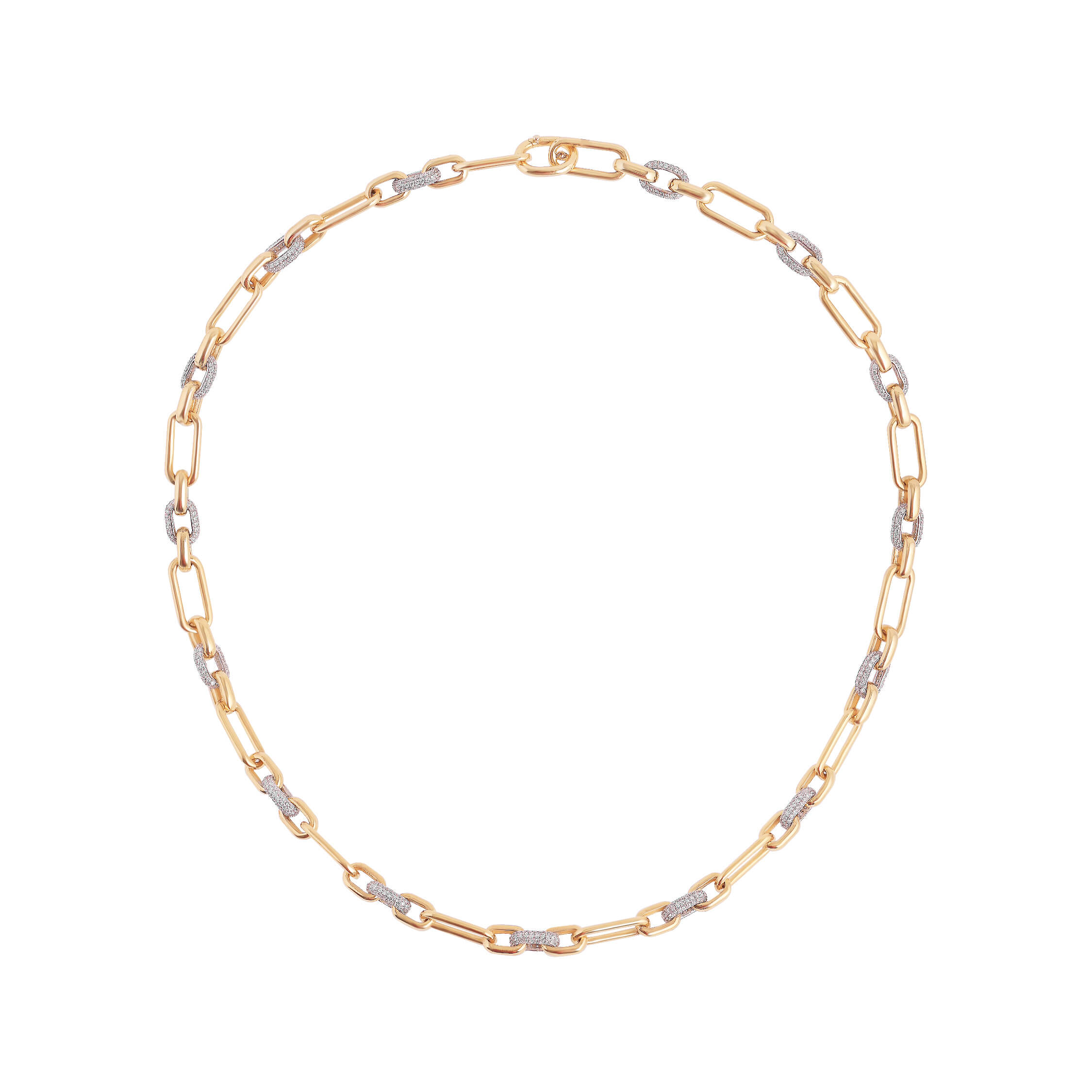 John Najarian Yellow Gold Diamond Chain Necklace