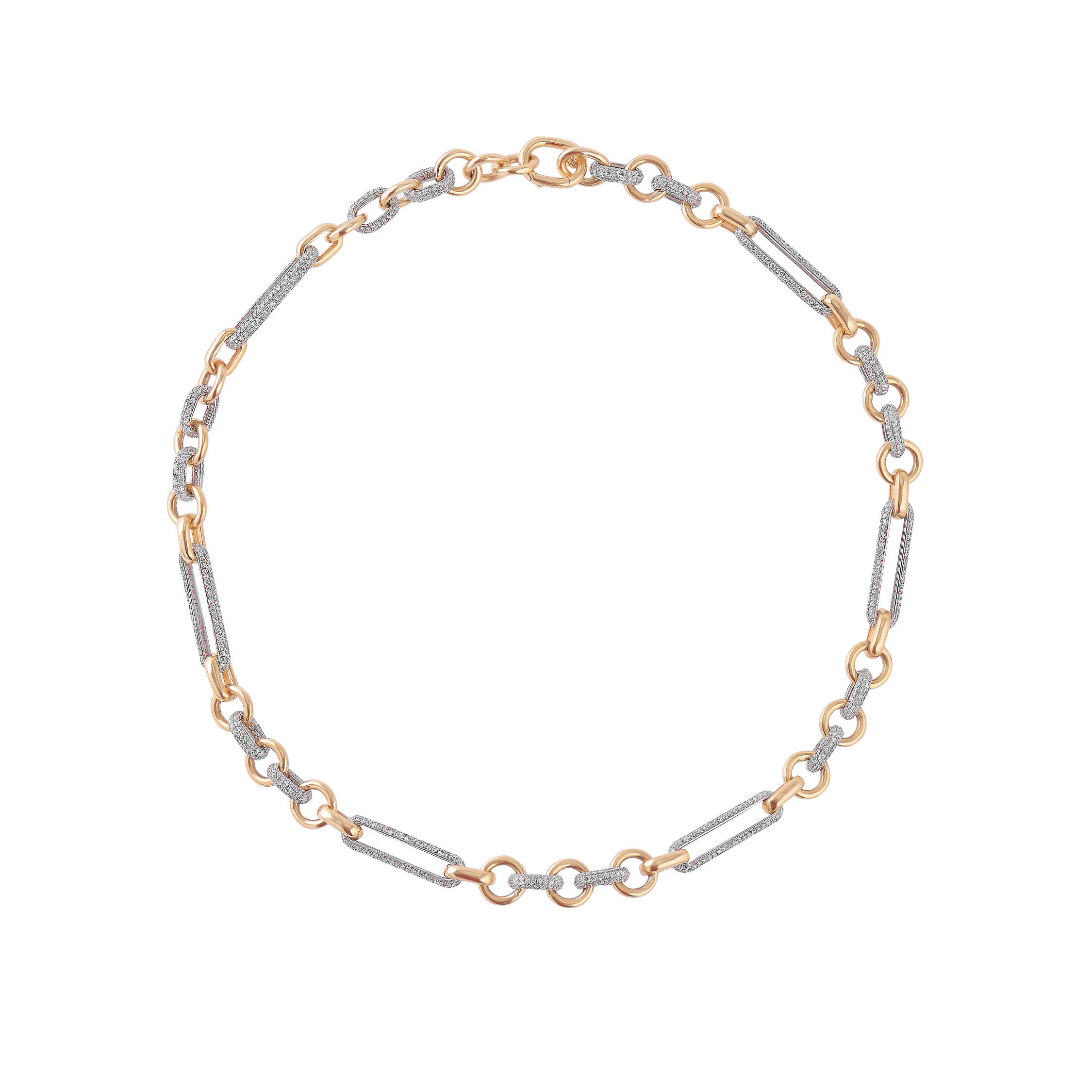 John Najarian Rose Gold Diamond Chain Necklace