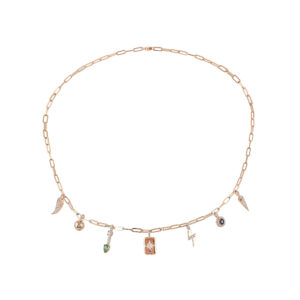 John Najarian Fantastical Charm Emerald And Diamond Seven Charm Dangle Necklace