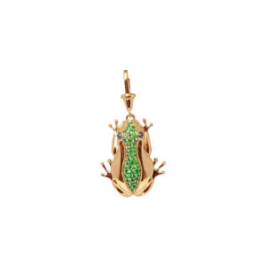 John Najarian Sapphire-Eyed Emerald Frog Charm