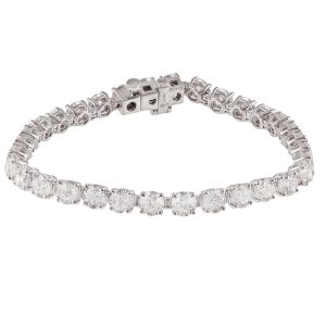 0.20 Carat Classic White Gold Diamond Tennis Bracelet