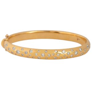 Scattered Bezel Set Diamond Bangle