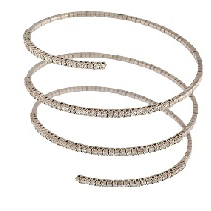 Italian Crafted Four Row Diamond Pave Bangle