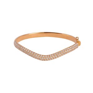 Diamond Pave Wave Bangle