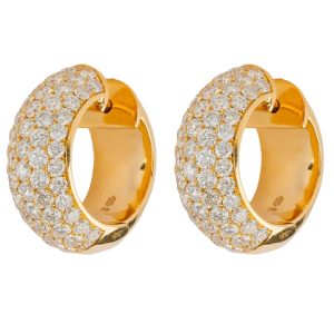 Five Row Diamond Pave Hoops