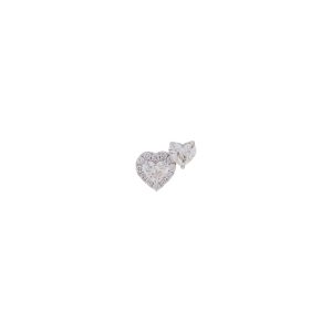 Double Heart Shape Diamond Stud