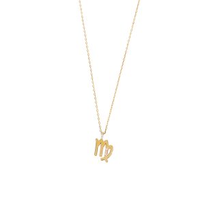 Diamond Pave Virgo Horoscope Pendant And Chain