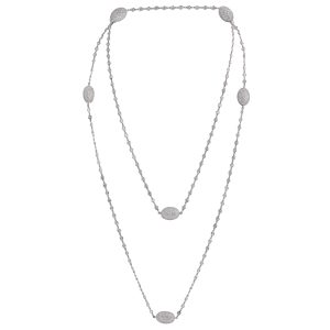 Diamond Pave Separators And By The Yard Necklace