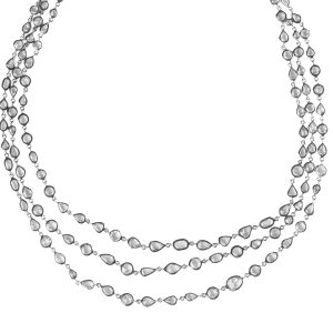 Rose Cut Three Layer
 Diamond Necklace
