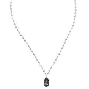 Bezel Set Diamond 
With Black Diamond Drop