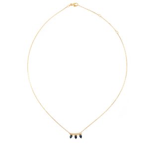 Blue Sapphire And White Diamond Pave Pendant