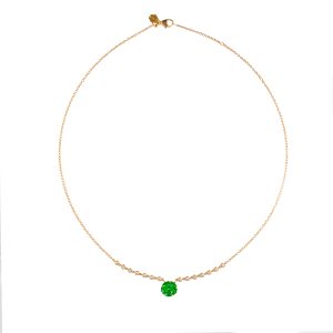 Carved Jade Flower And Multi Bezel Diamond Pendant