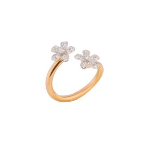 Sweet Floral Open Bypass Ring