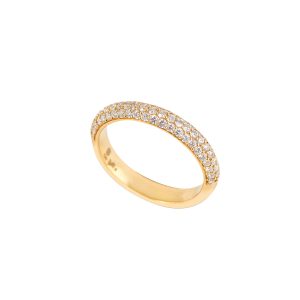 Three Row Diamond Pave Ring